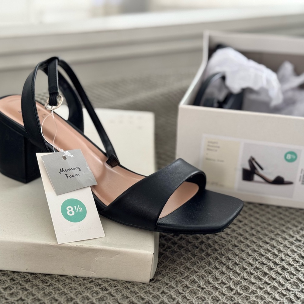 Black Women's Sandals with Memory Foam